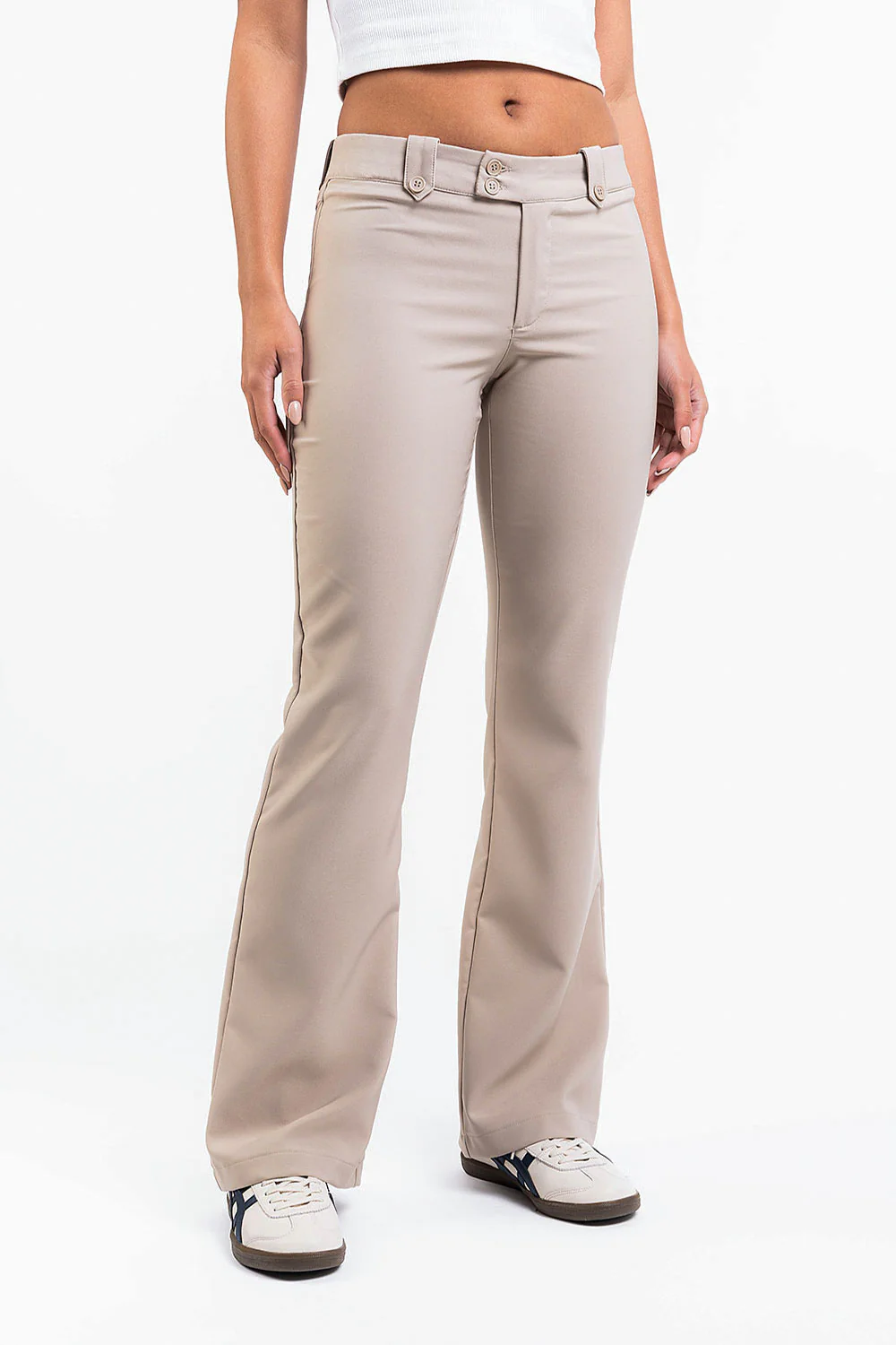 Bonnie 03Low Bootcut Kostymbyxor - Beige
