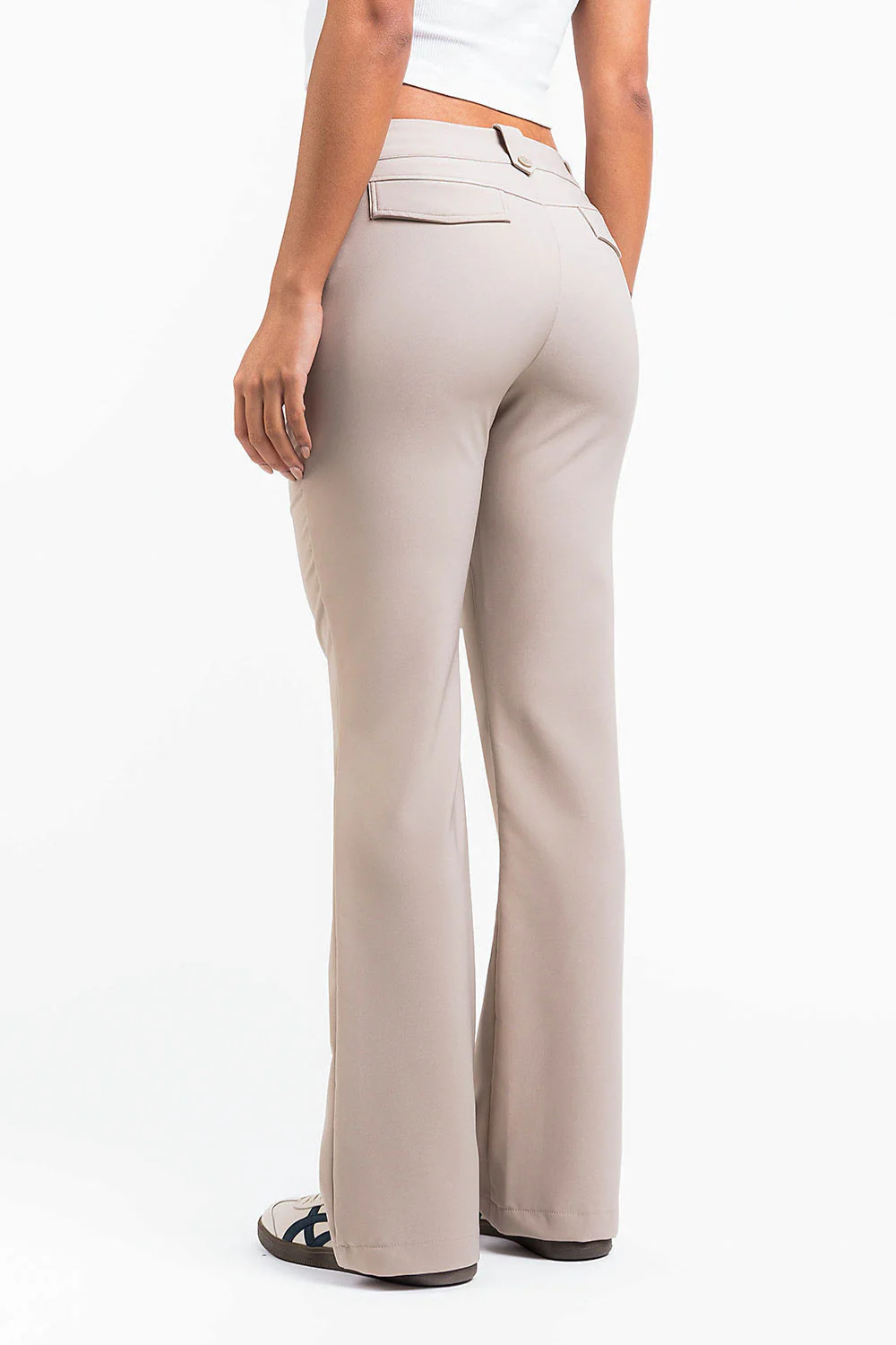 Bonnie 03Low Bootcut Kostymbyxor - Beige - Image 4