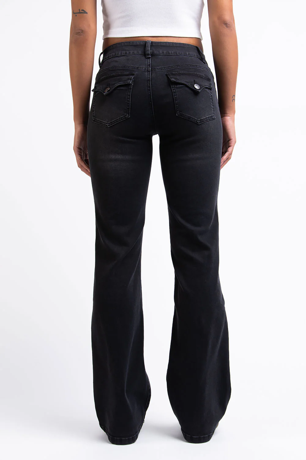 Claire 01Low Bootcut Jeans - Black - Image 6