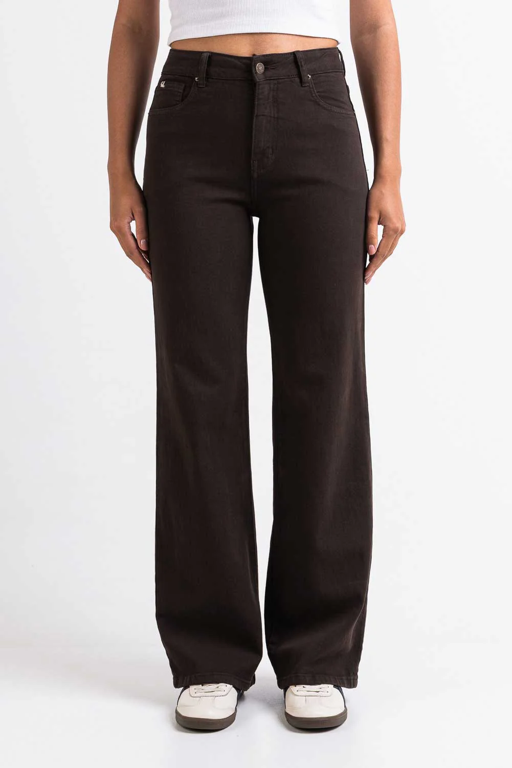Disa 01High Raka Jeans - Dark Brown