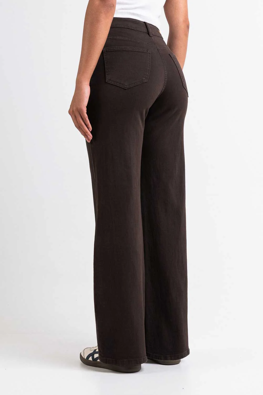 Disa 01High Raka Jeans - Dark Brown - Image 2