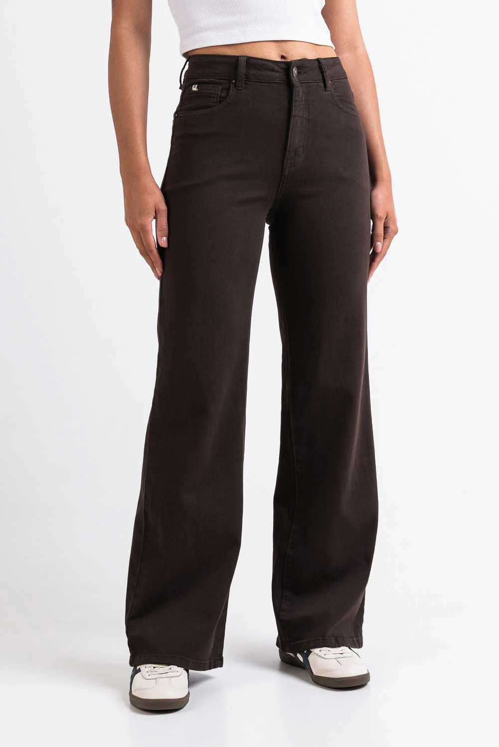 Disa 01High Raka Jeans - Dark Brown - Image 4