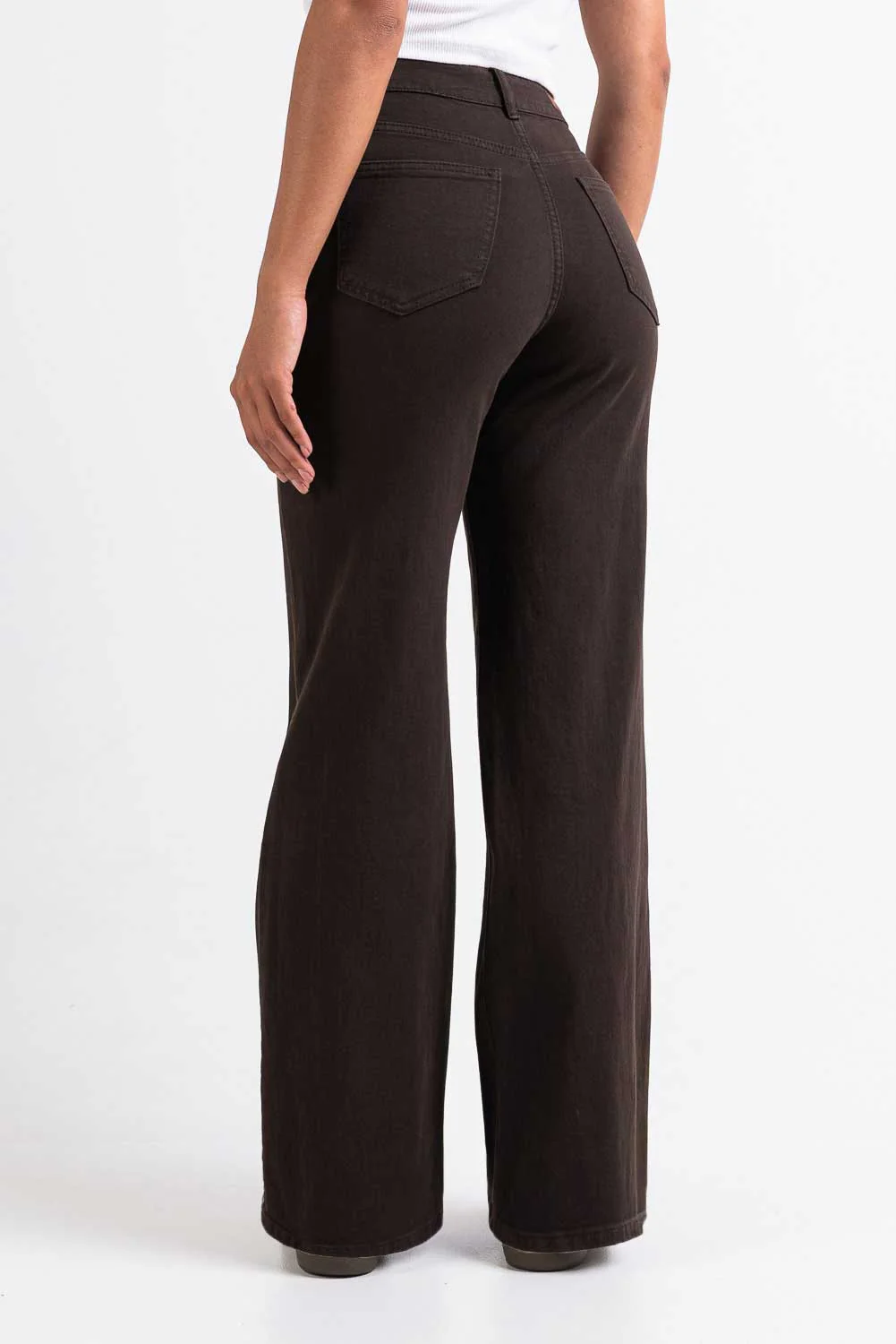 Disa 01High Raka Jeans - Dark Brown - Image 5