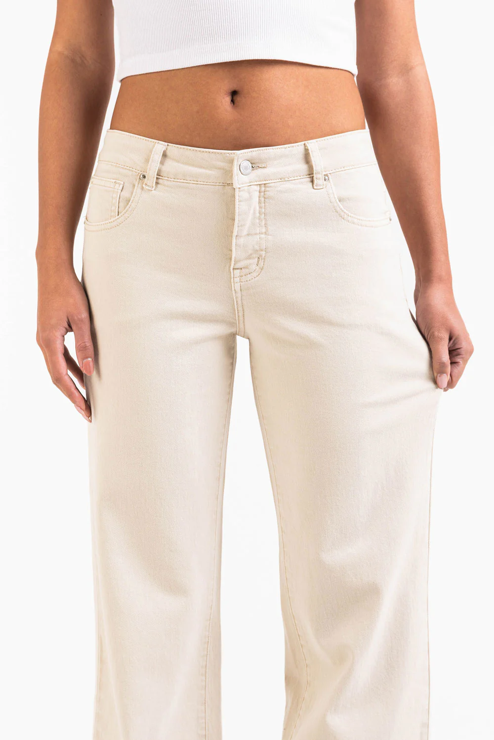 Disa 01Mid Raka Jeans - Beige - Image 5