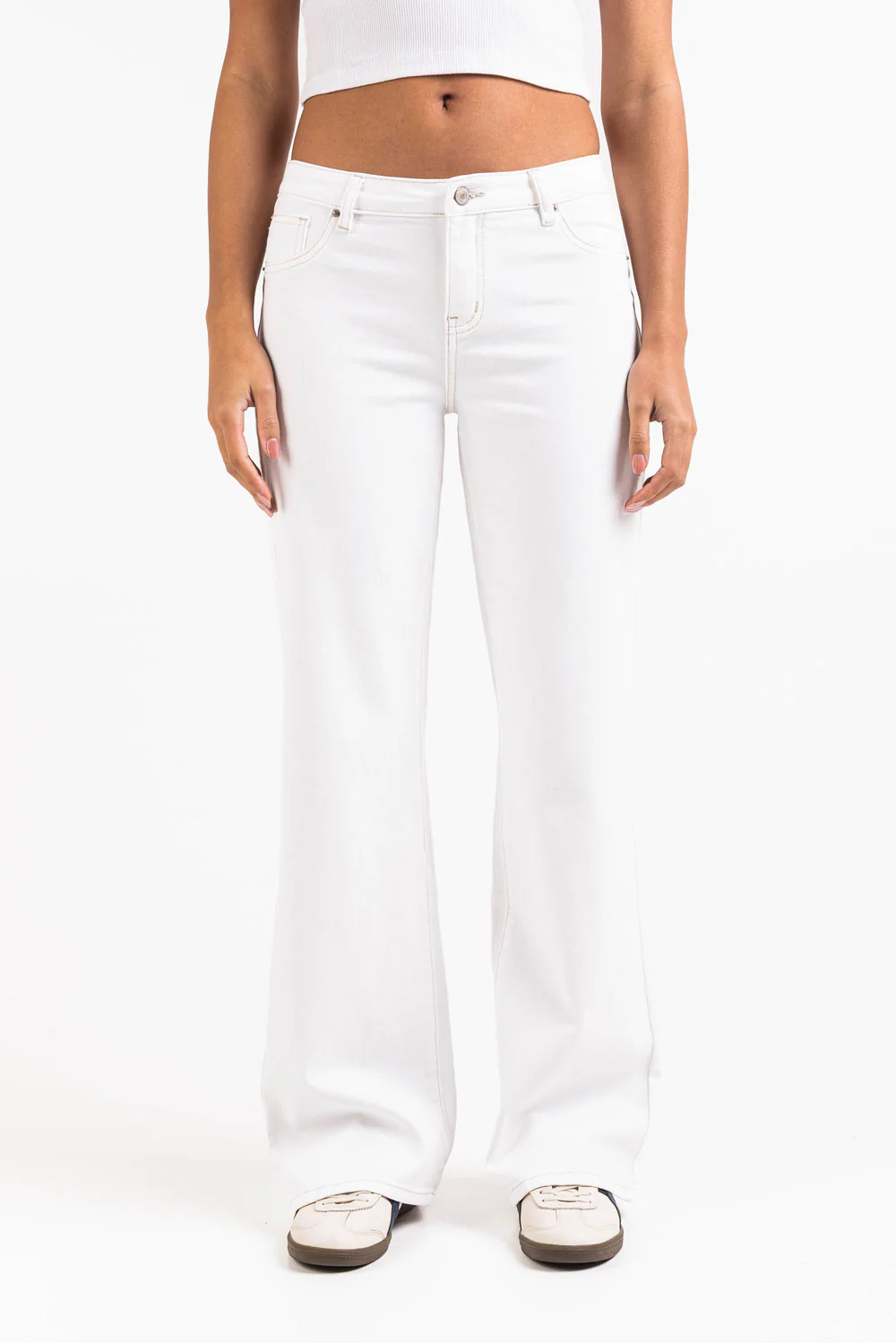 Disa 01Mid Raka Jeans - White
