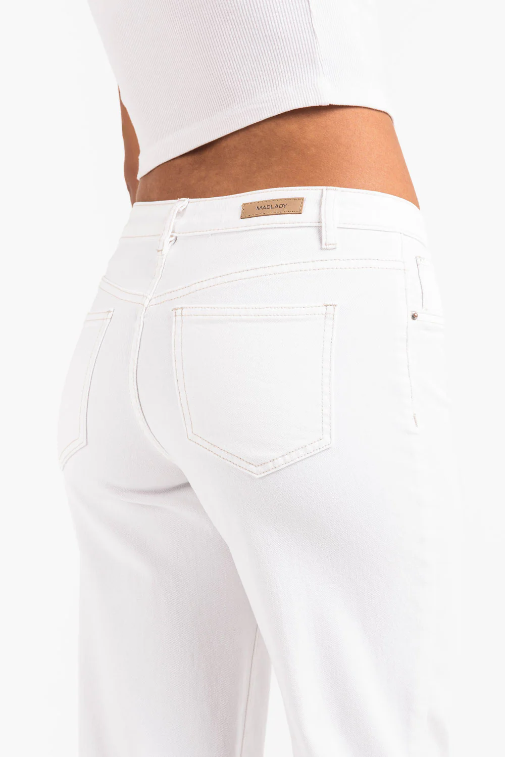 Disa 01Mid Raka Jeans - White - Image 6
