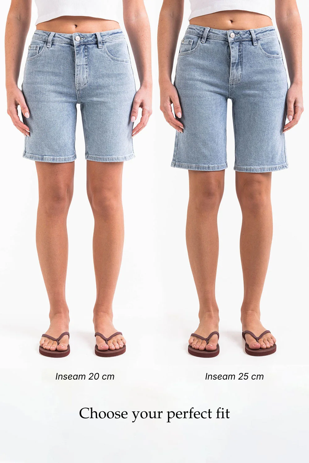 Disa 02Mid 20cm Raka Jeansshorts - Bleach Blue - Image 3