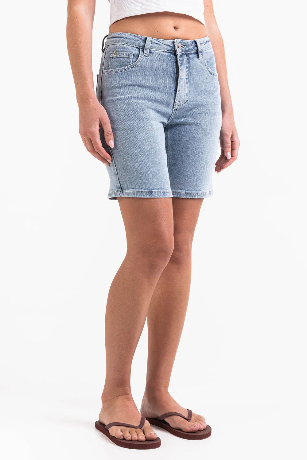 Disa 02Mid 20cm Raka Jeansshorts - Bleach Blue - Image 7
