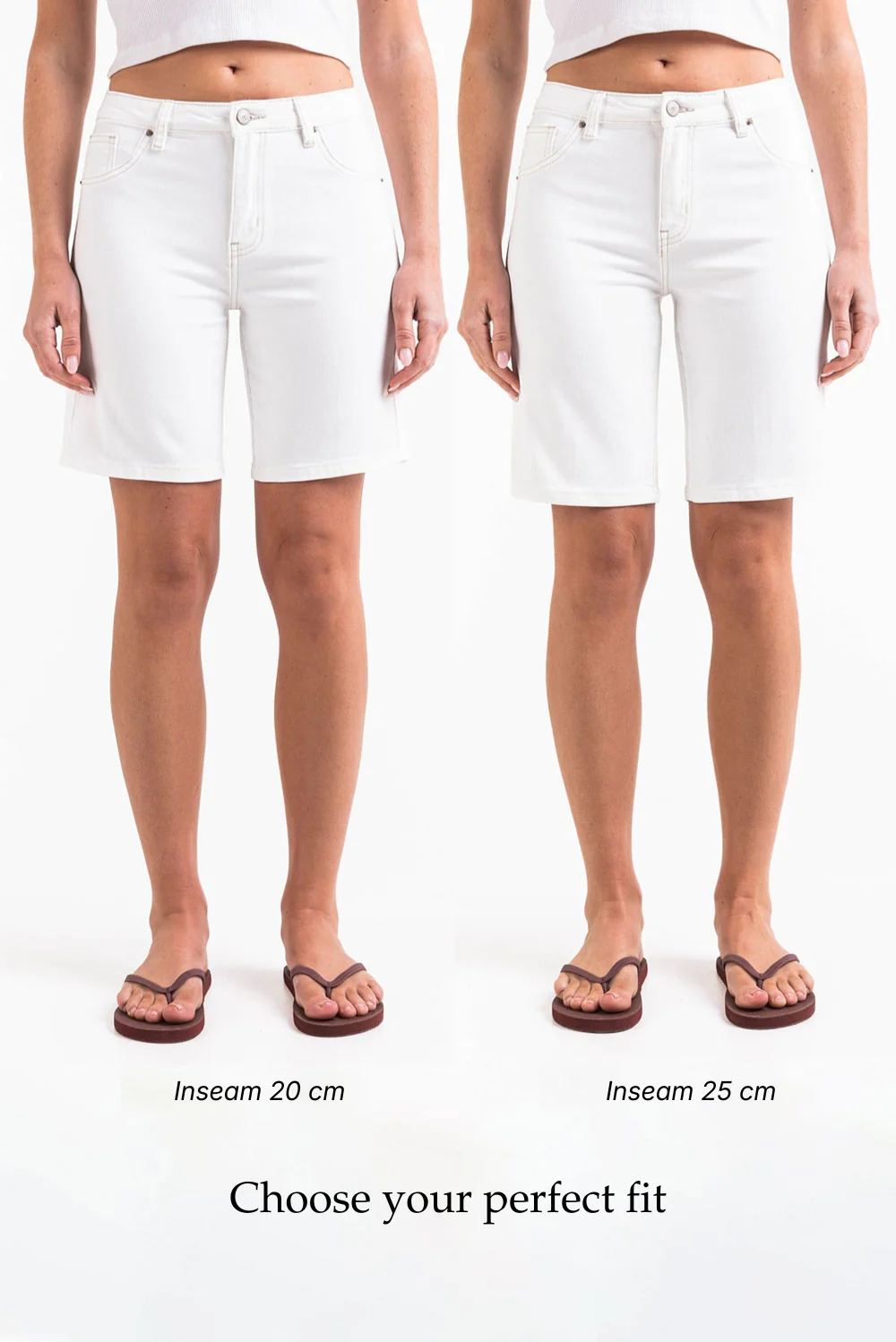 Disa 02Mid 20cm Raka Jeansshorts - White - Image 3