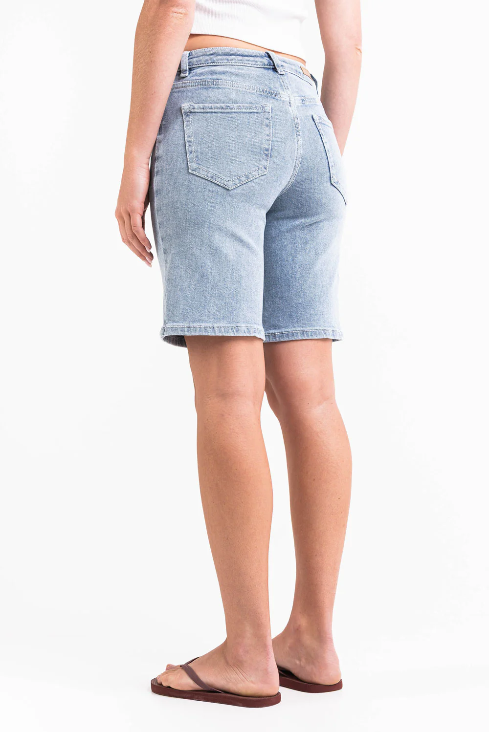 Disa 02Mid 25cm Raka Jeansshorts - Bleach Blue - Image 7