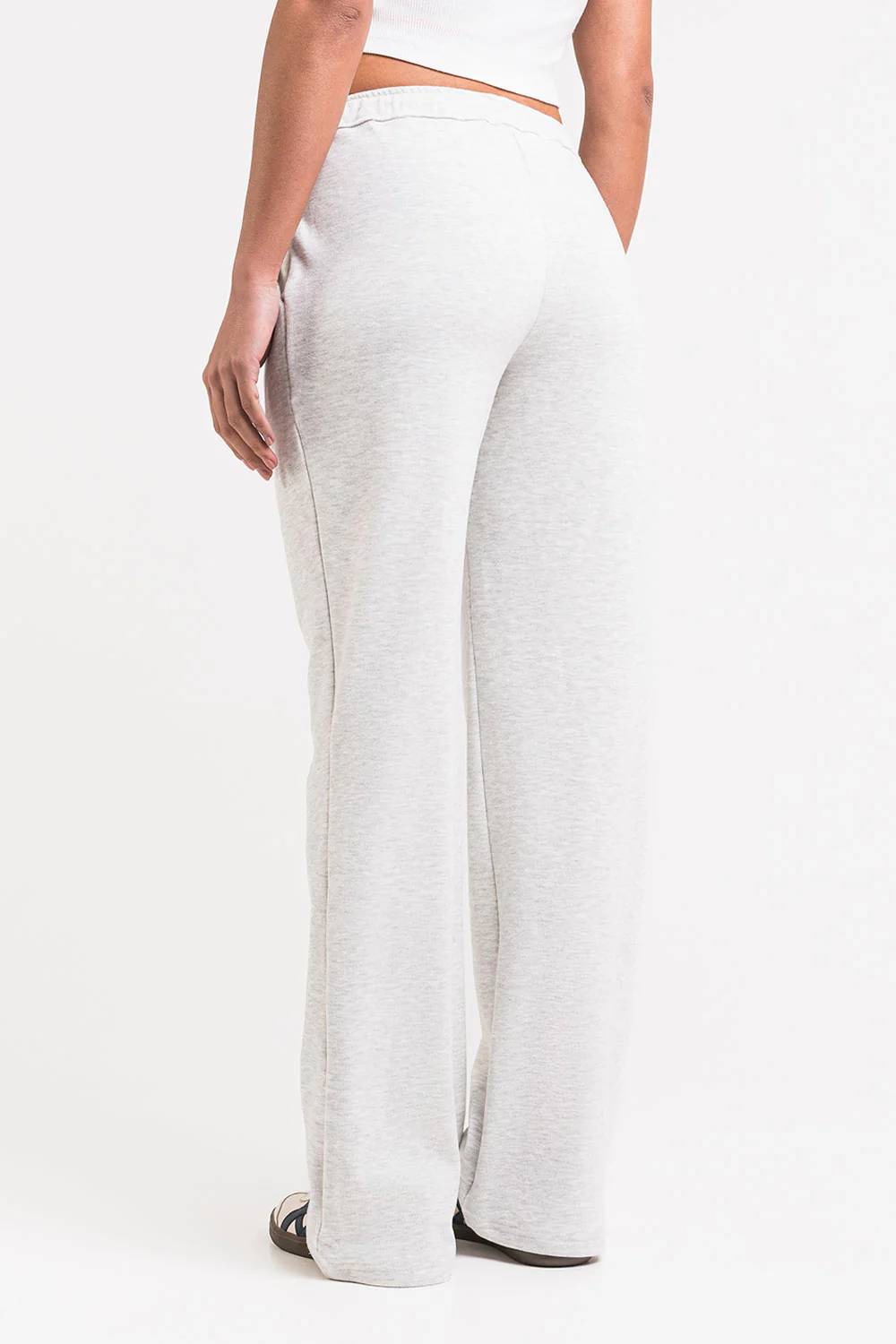 Eyla 01Mid Raka Loungebyxor - Light Grey - Image 7