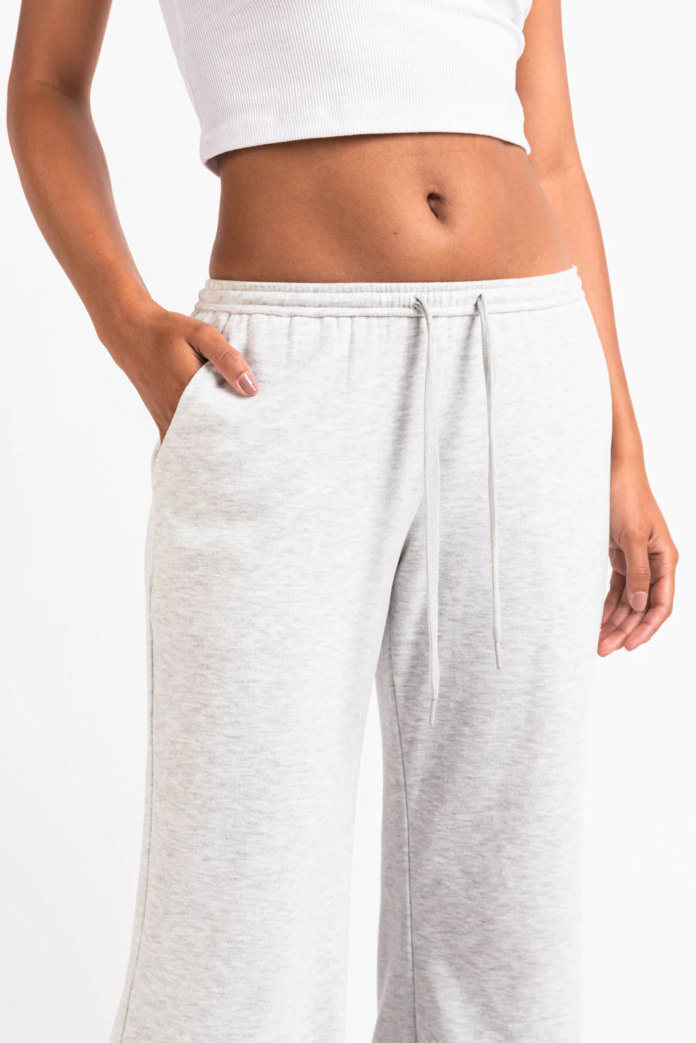 Eyla 02Low Vida Loungebyxor - Grey Melange - Image 3