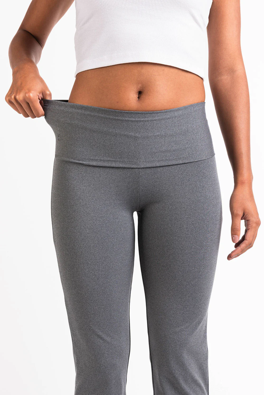 Geri 01High ActiveFlex Bootcut Byxor - Grey Melange - Image 3