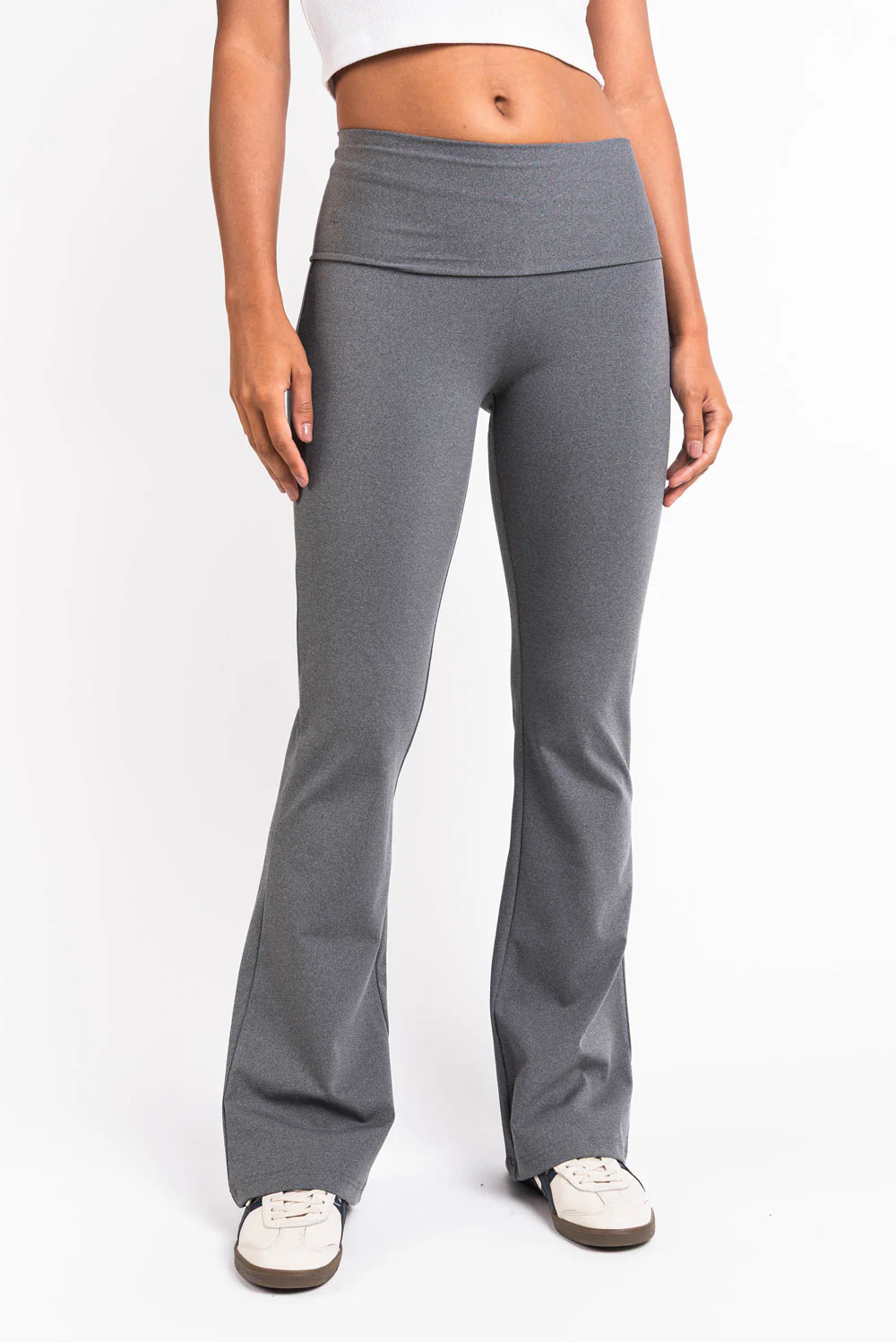 Geri 01High ActiveFlex Bootcut Byxor - Grey Melange - Image 4