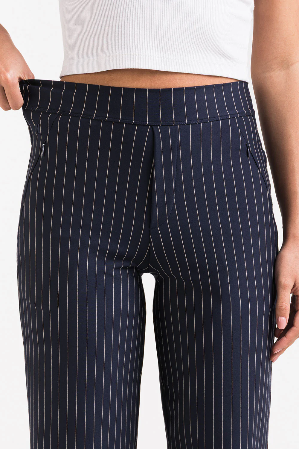 Holly 01High ActiveFlex Raka Byxor - Navy Striped - Image 3