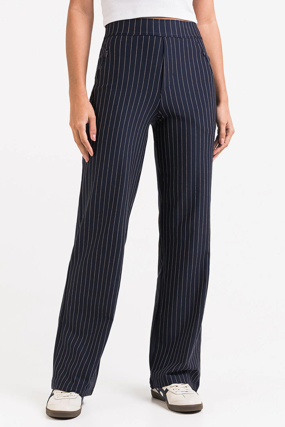 Holly 01High ActiveFlex Raka Byxor - Navy Striped - Image 5