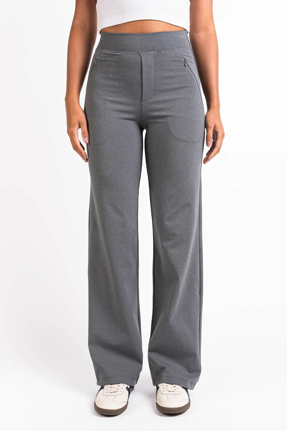 Holly 03High ActiveFlex Raka Byxor - Grey Melange
