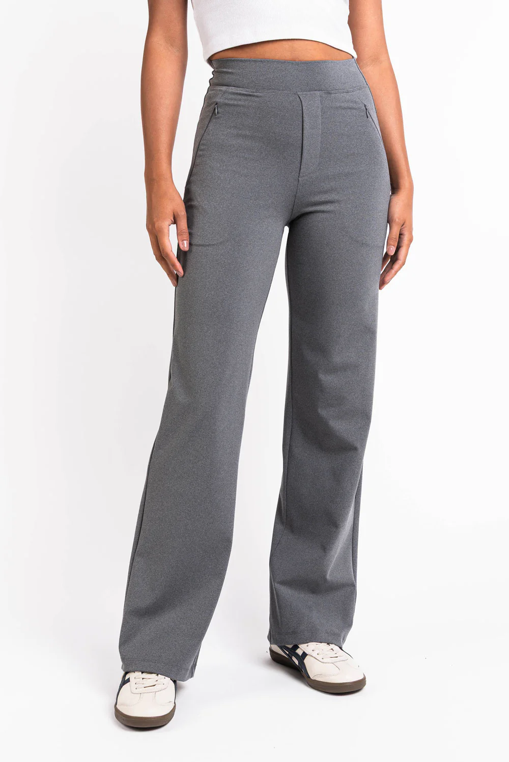 Holly 03High ActiveFlex Raka Byxor - Grey Melange - Image 3