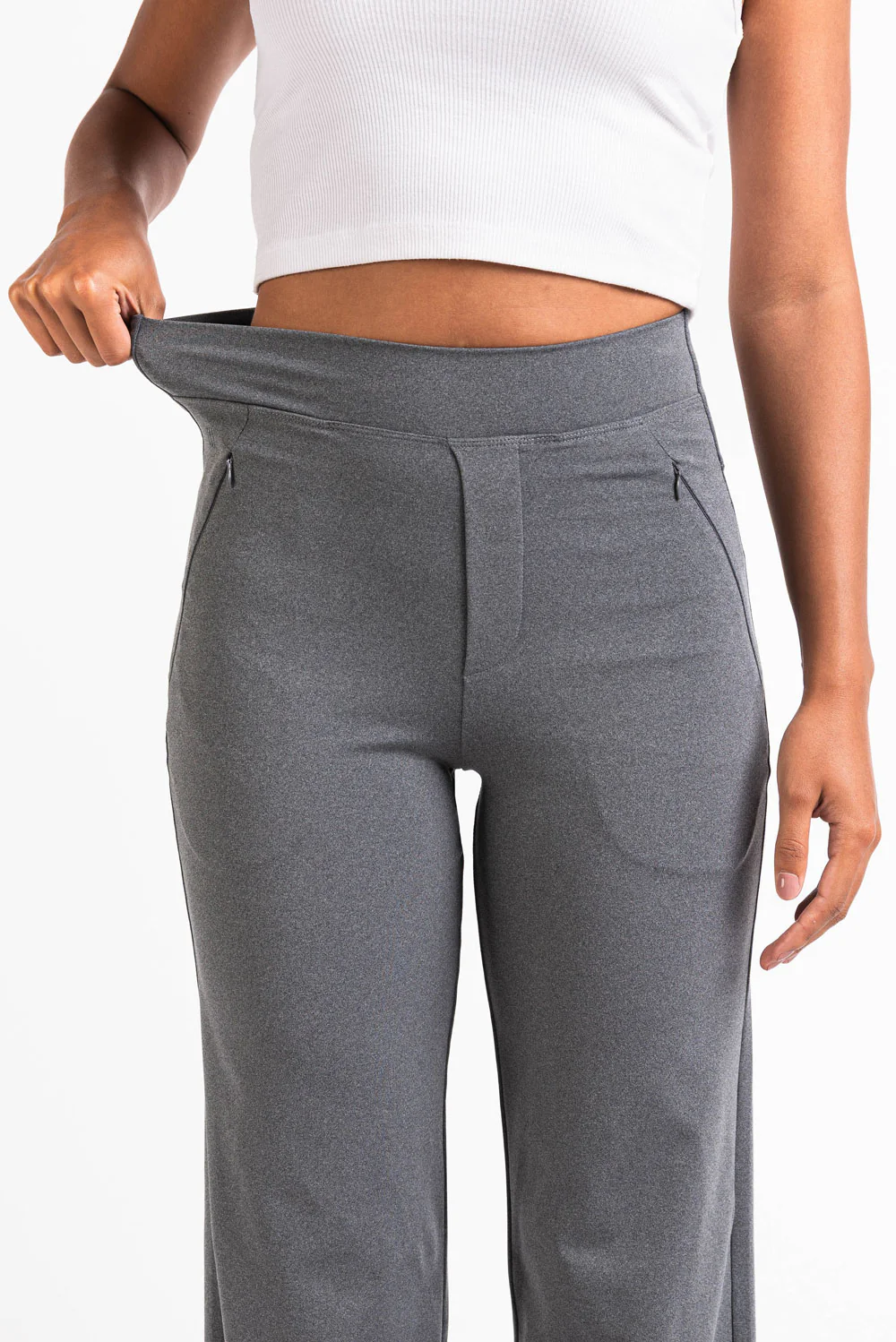 Holly 03High ActiveFlex Raka Byxor - Grey Melange - Image 4