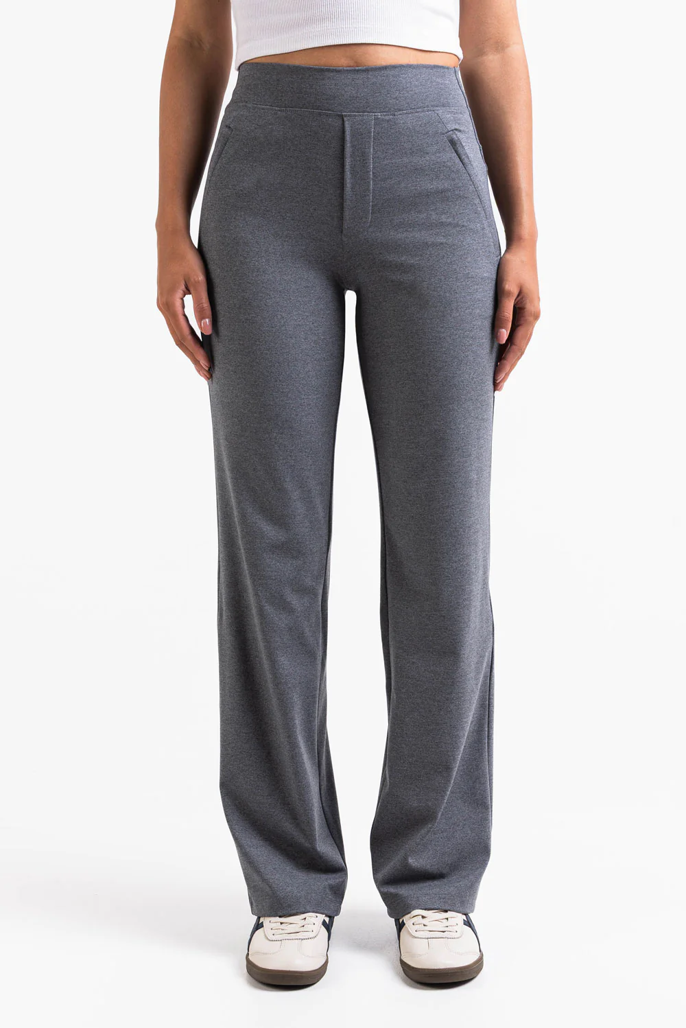 Holly 08High ActiveFlex Raka Byxor - Dark Grey Melange