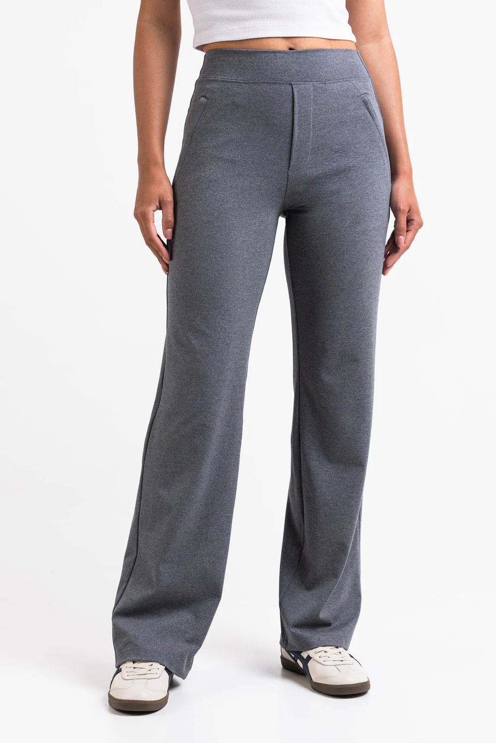 Holly 08High ActiveFlex Raka Byxor - Dark Grey Melange - Image 4