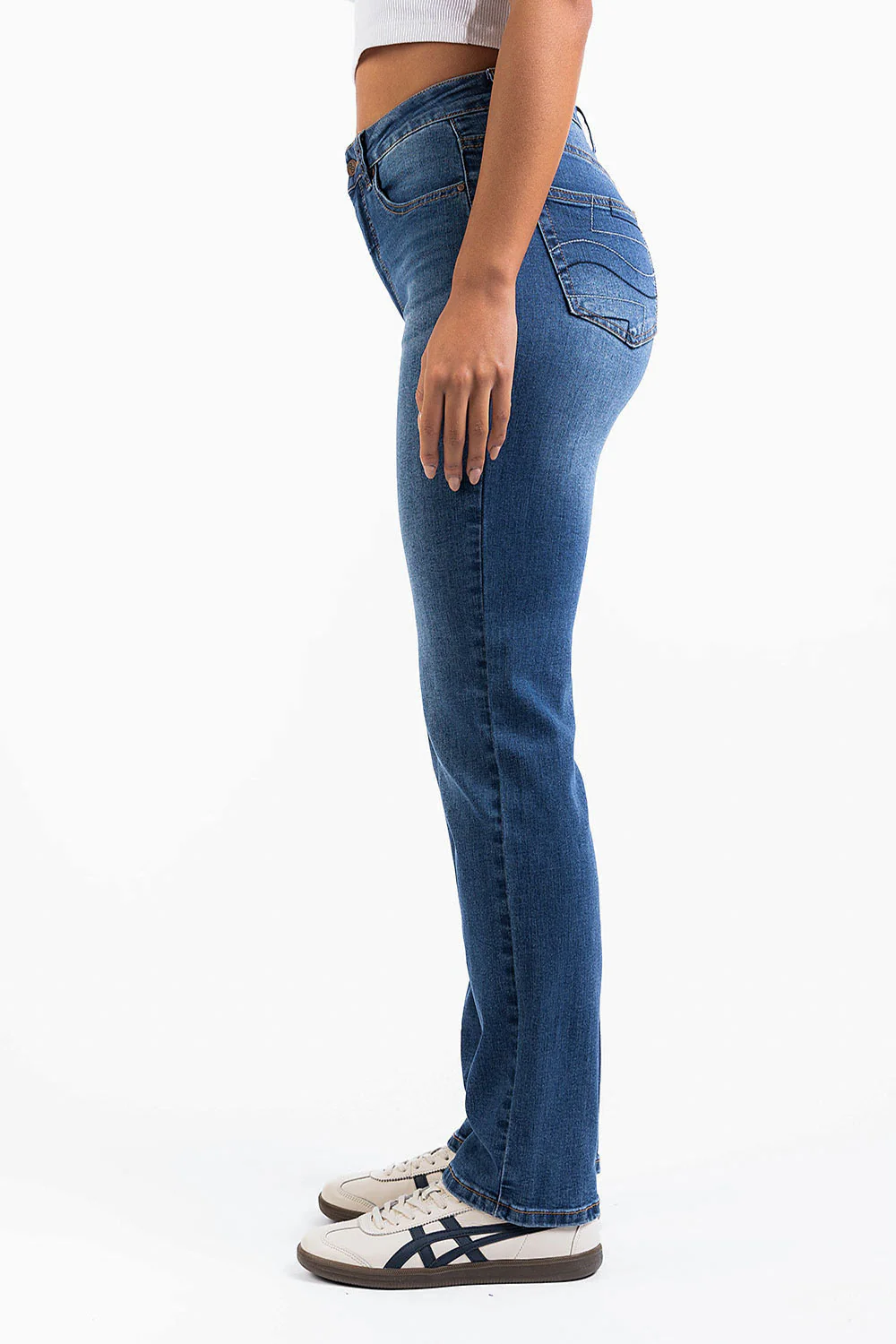 Ingrid 01High Raka Jeans - Mid Blue - Image 5