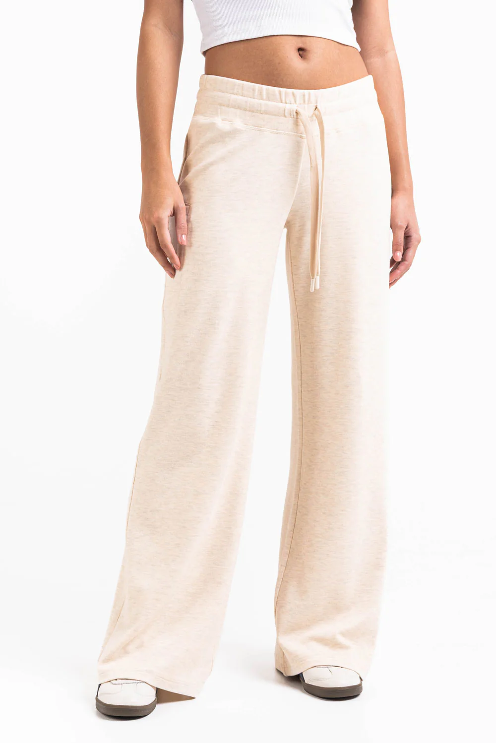 Jade 01Low Vida Loungebyxor - Light Beige Melange - Image 4
