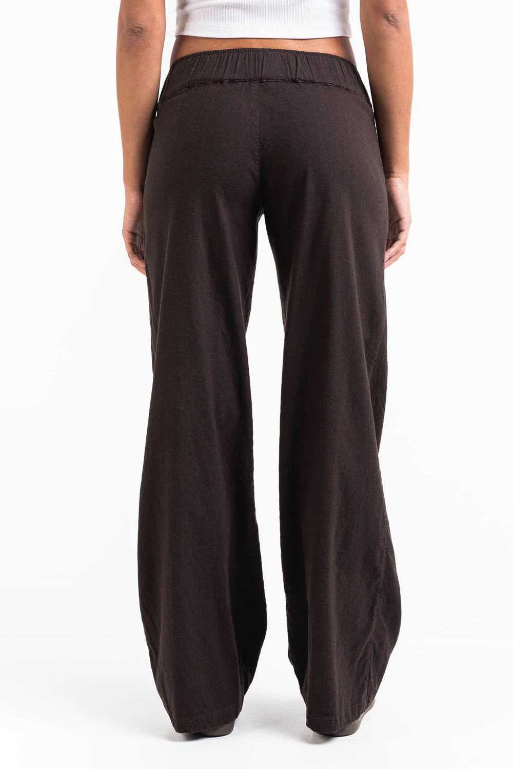 Mabel 03Low LinStretch Raka Linnebyxor - Brown - Image 7