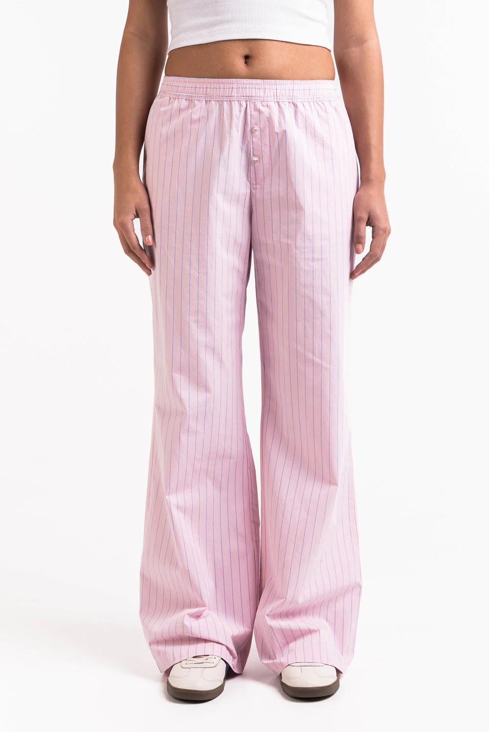 Mandy 01Mid Vida Loungebyxor - Pink Striped