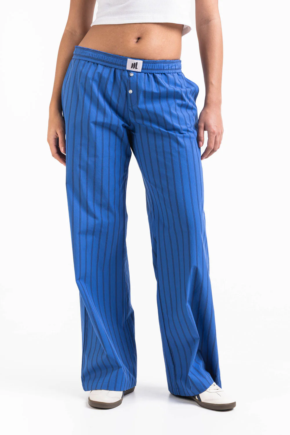 Mandy 01Mid Vida Loungebyxor - Royal Striped - Image 5