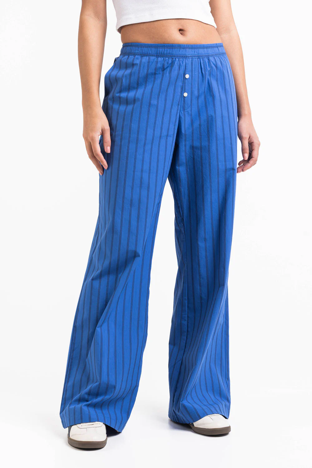Mandy 01Mid Vida Loungebyxor - Royal Striped - Image 7
