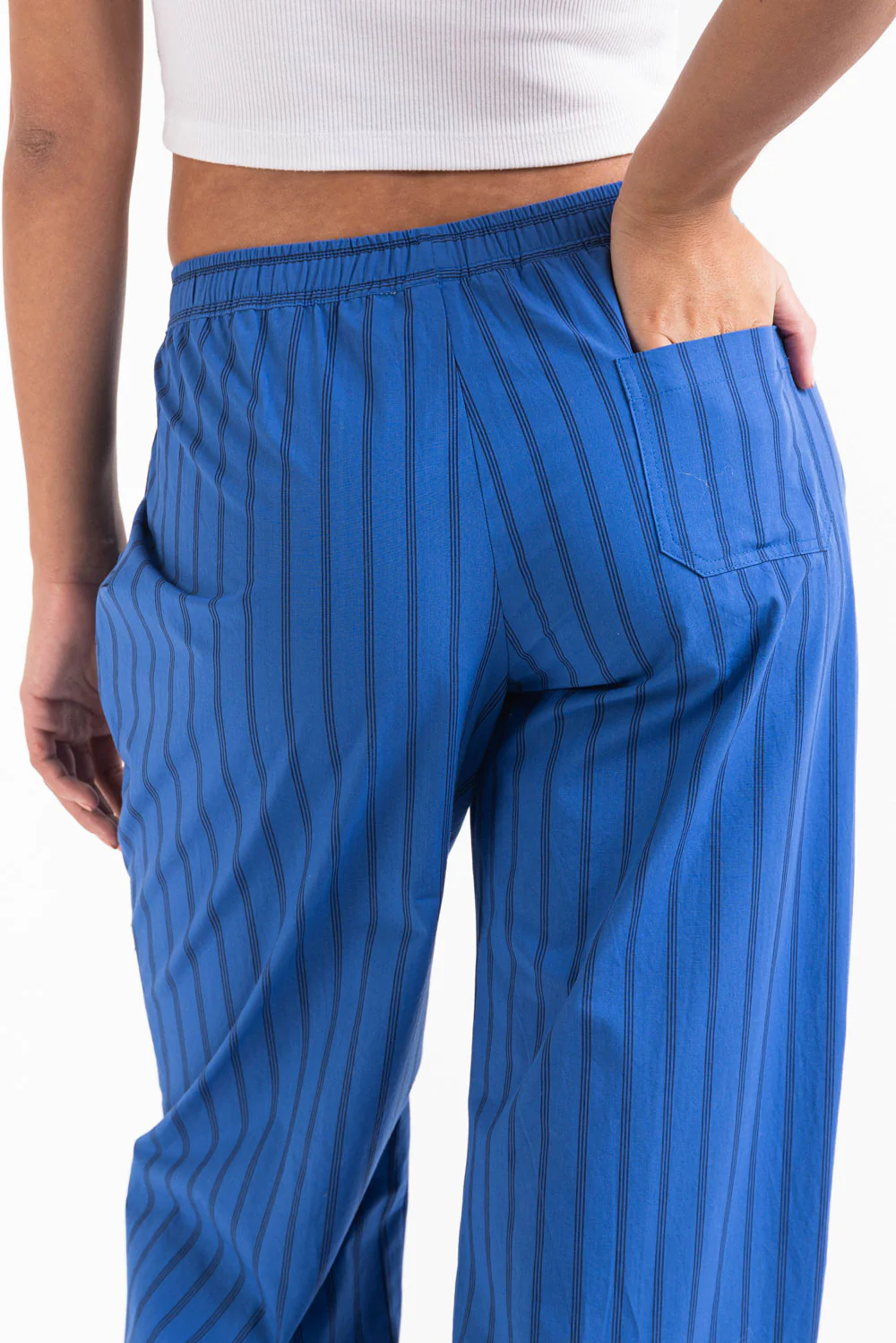 Mandy 01Mid Vida Loungebyxor - Royal Striped - Image 8