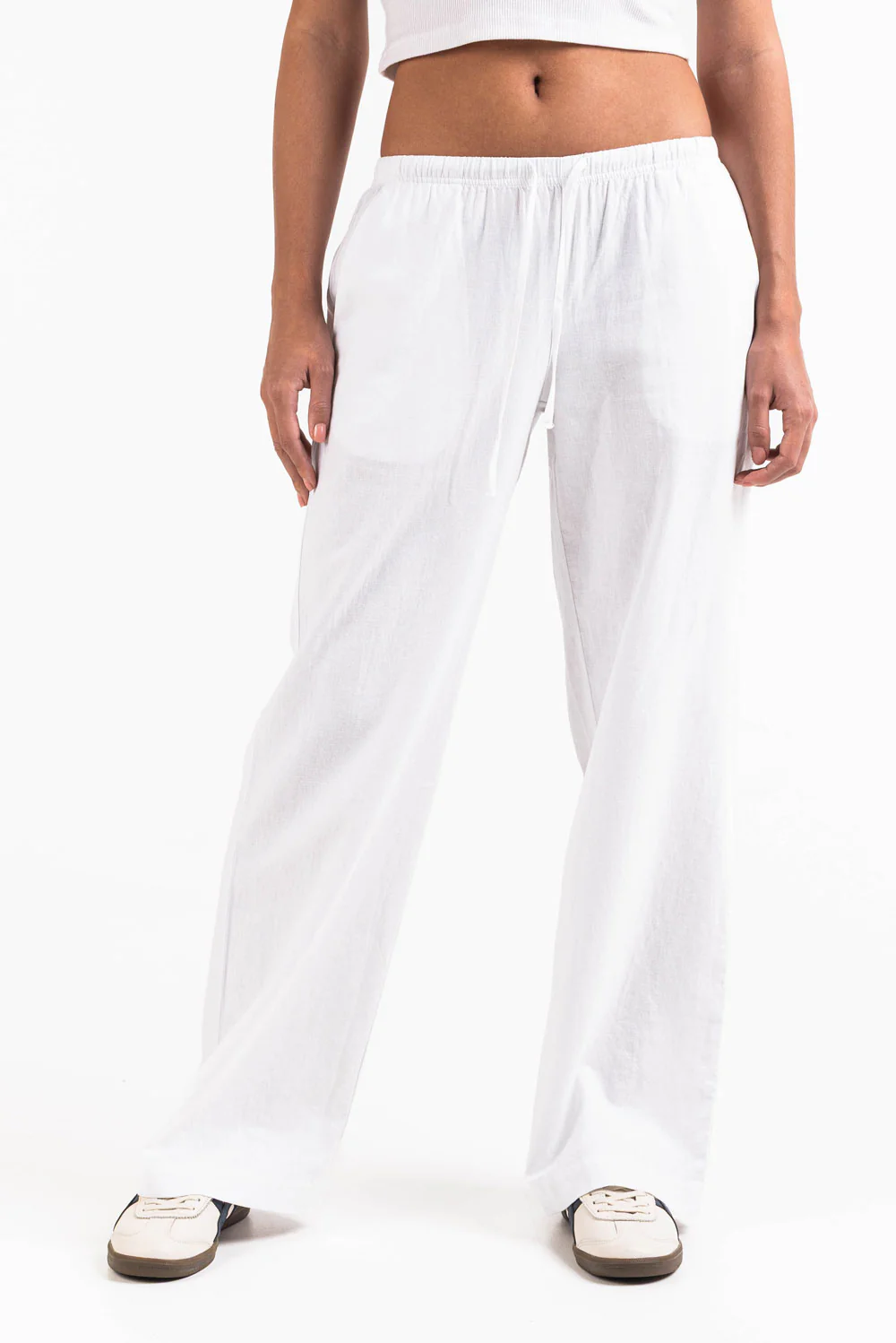 Mel 04Low Raka Linnebyxor - White - Image 5