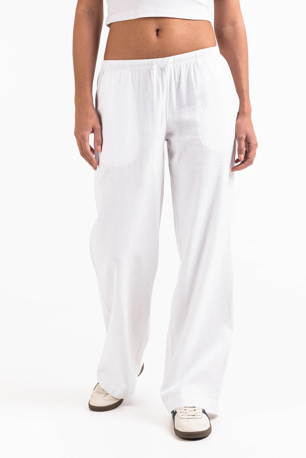 Mel 04Low Raka Linnebyxor - White - Image 7