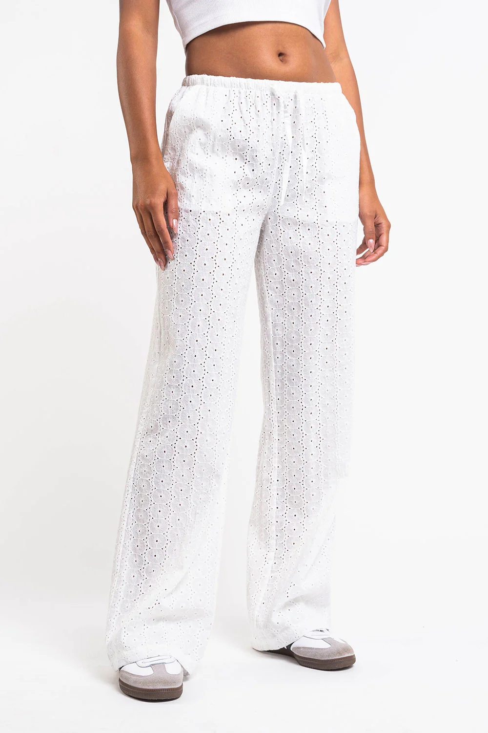 Mel 07Mid Raka Spetsbyxor - White - Image 3