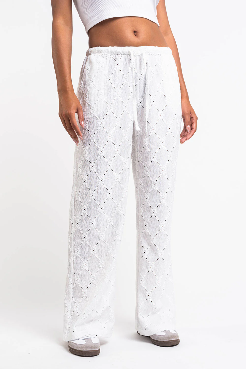 Mel 08Mid Raka Spetsbyxor - White - Image 3