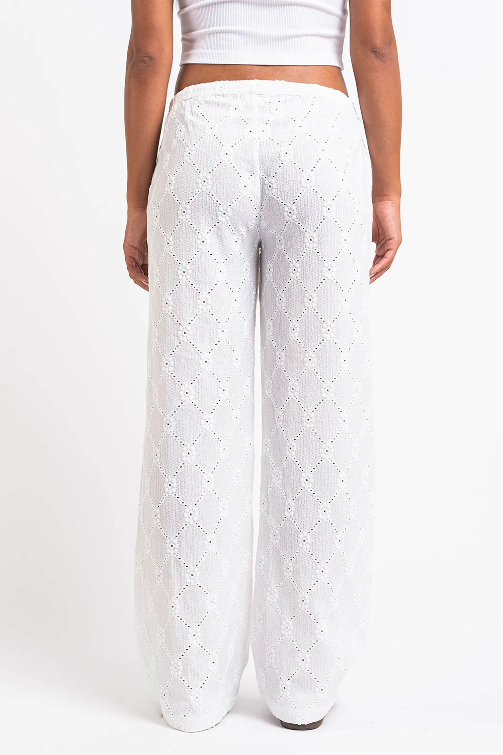 Mel 08Mid Raka Spetsbyxor - White - Image 4