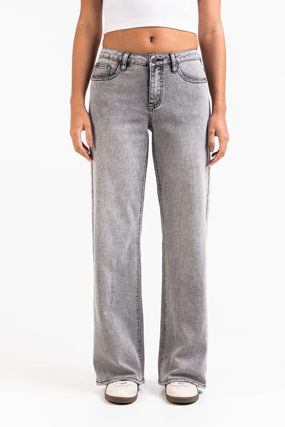 Mikka 03Mid Vida Jeans LightWeight - Acid Grey - Image 3
