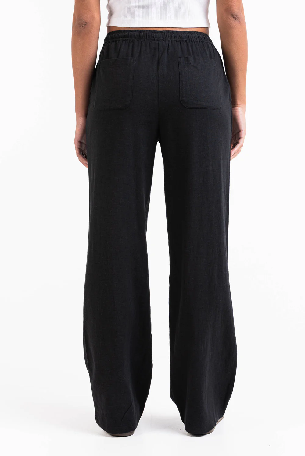 Mila 01High Raka Linnebyxor - Black - Image 5