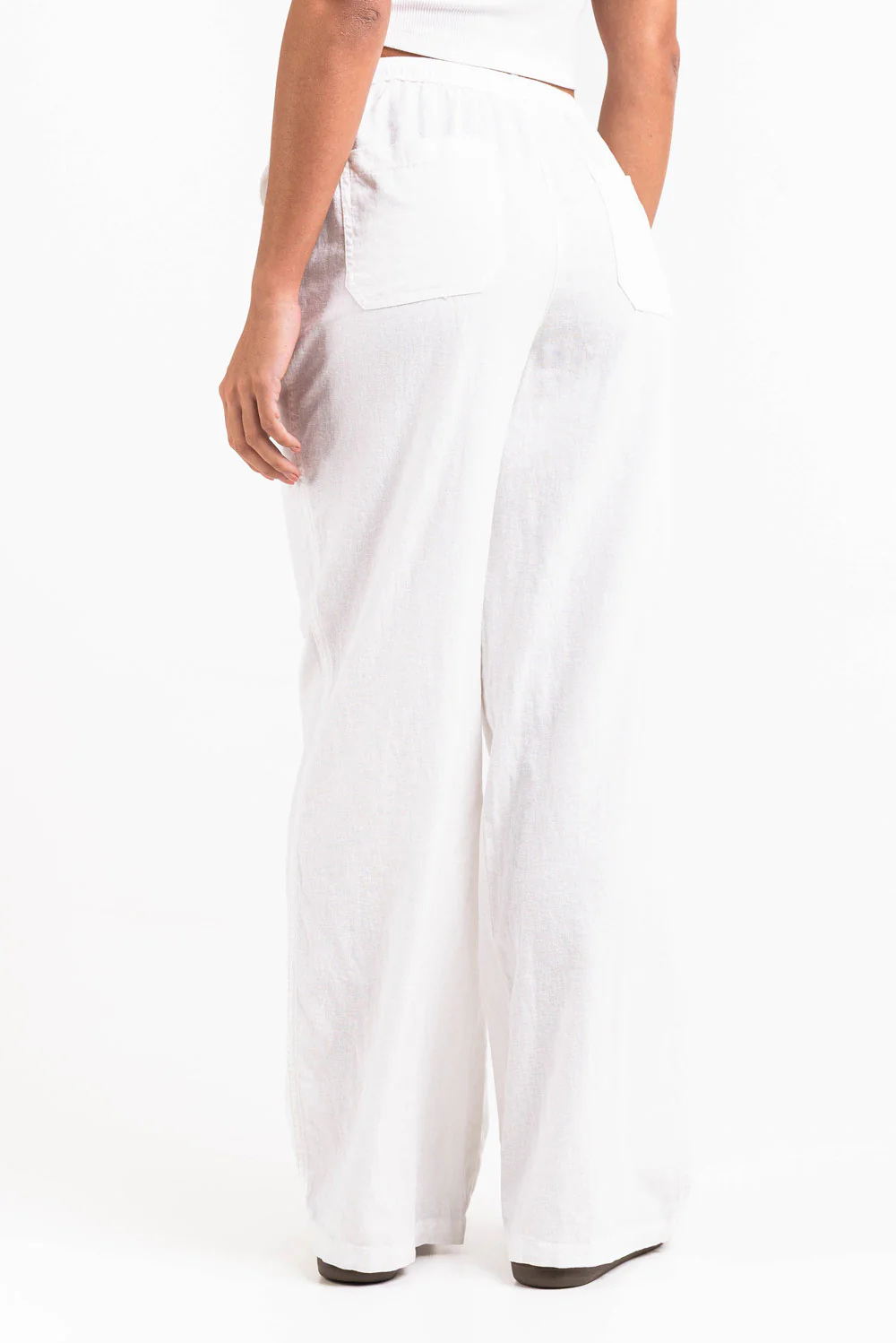 Mila 01High Raka Linnebyxor - White - Image 7