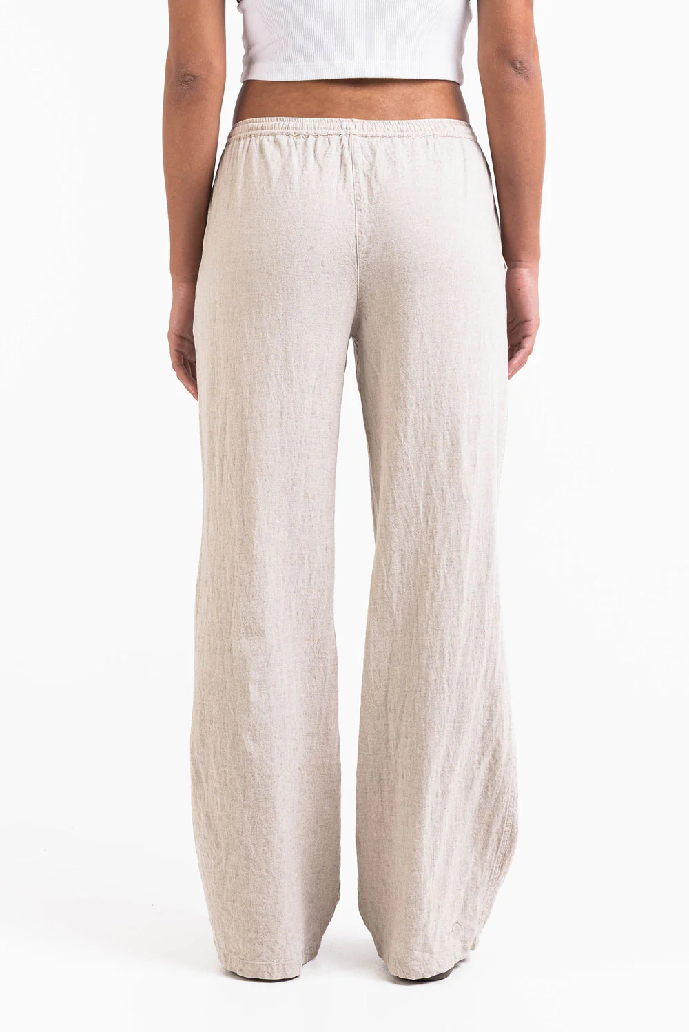 Mila 01Mid Raka Linnebyxor - Beige - Image 3
