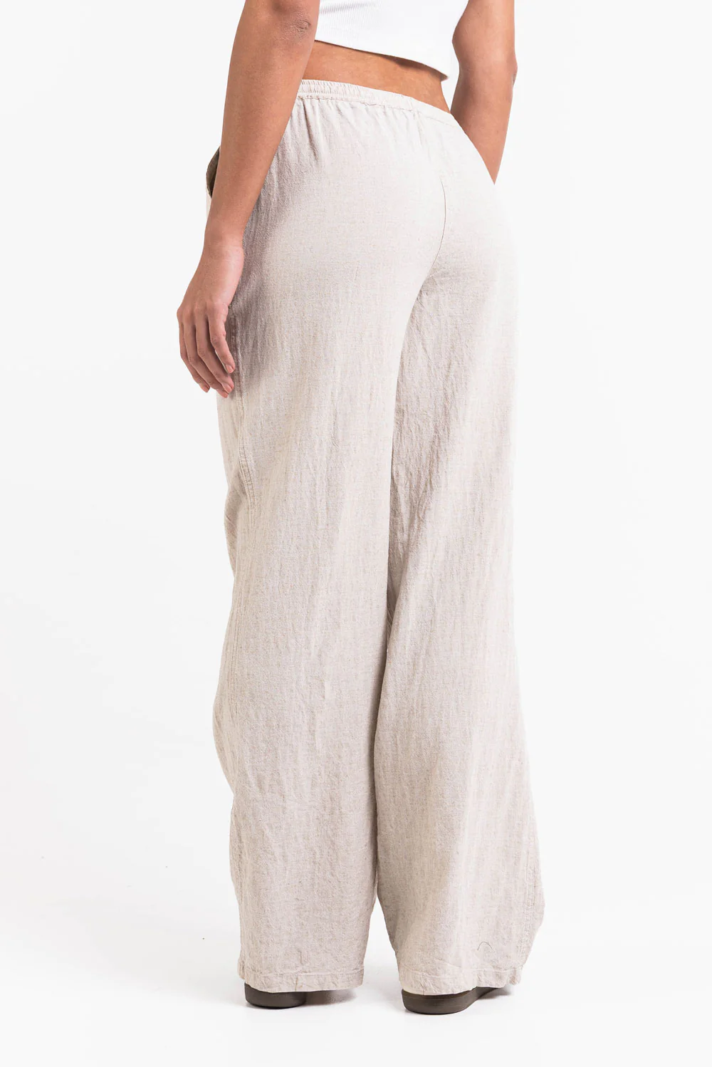 Mila 01Mid Raka Linnebyxor - Beige - Image 6