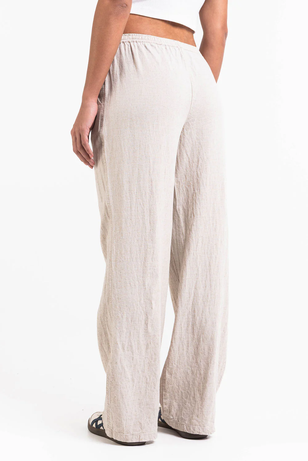 Mila 01Mid Raka Linnebyxor - Beige - Image 8