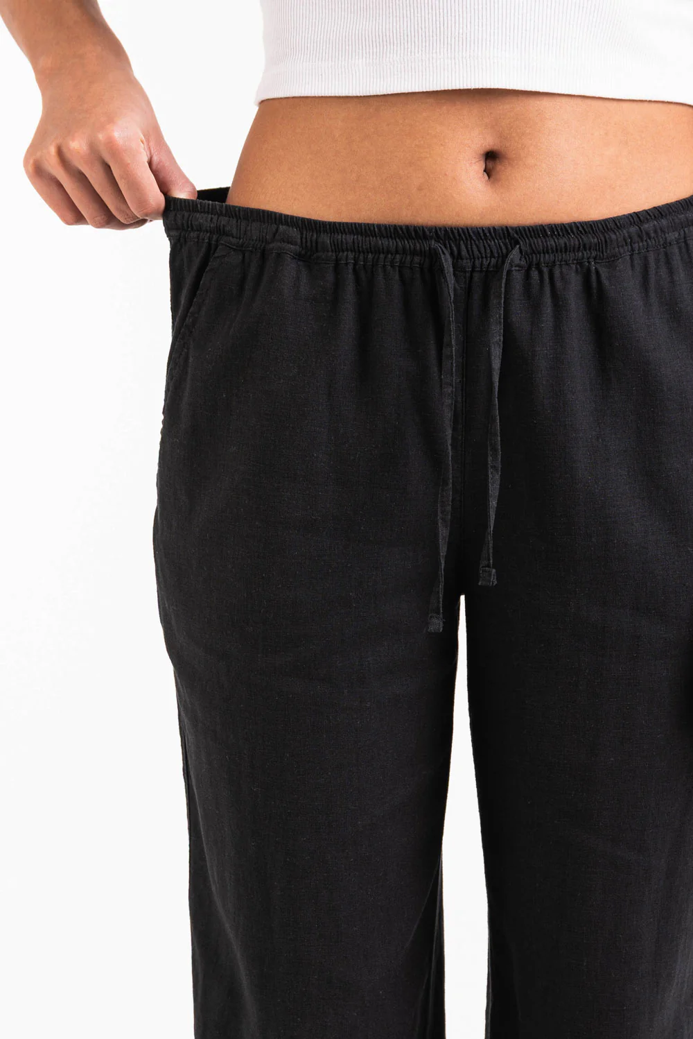 Mila 01Mid Raka Linnebyxor - Black - Image 5