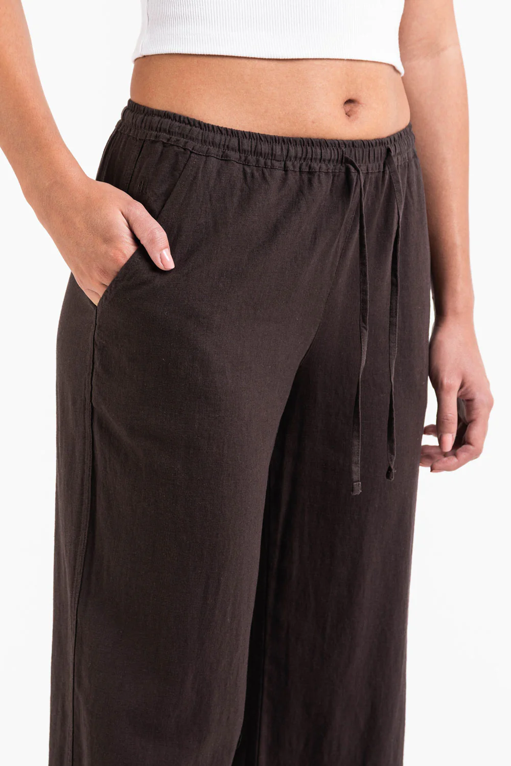 Mila 01Mid Raka Linnebyxor - Brown - Image 3