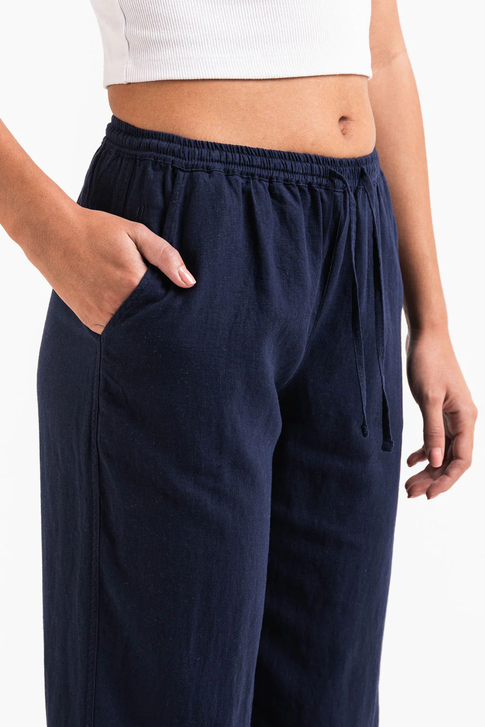 Mila 01Mid Raka Linnebyxor - Navy - Image 4