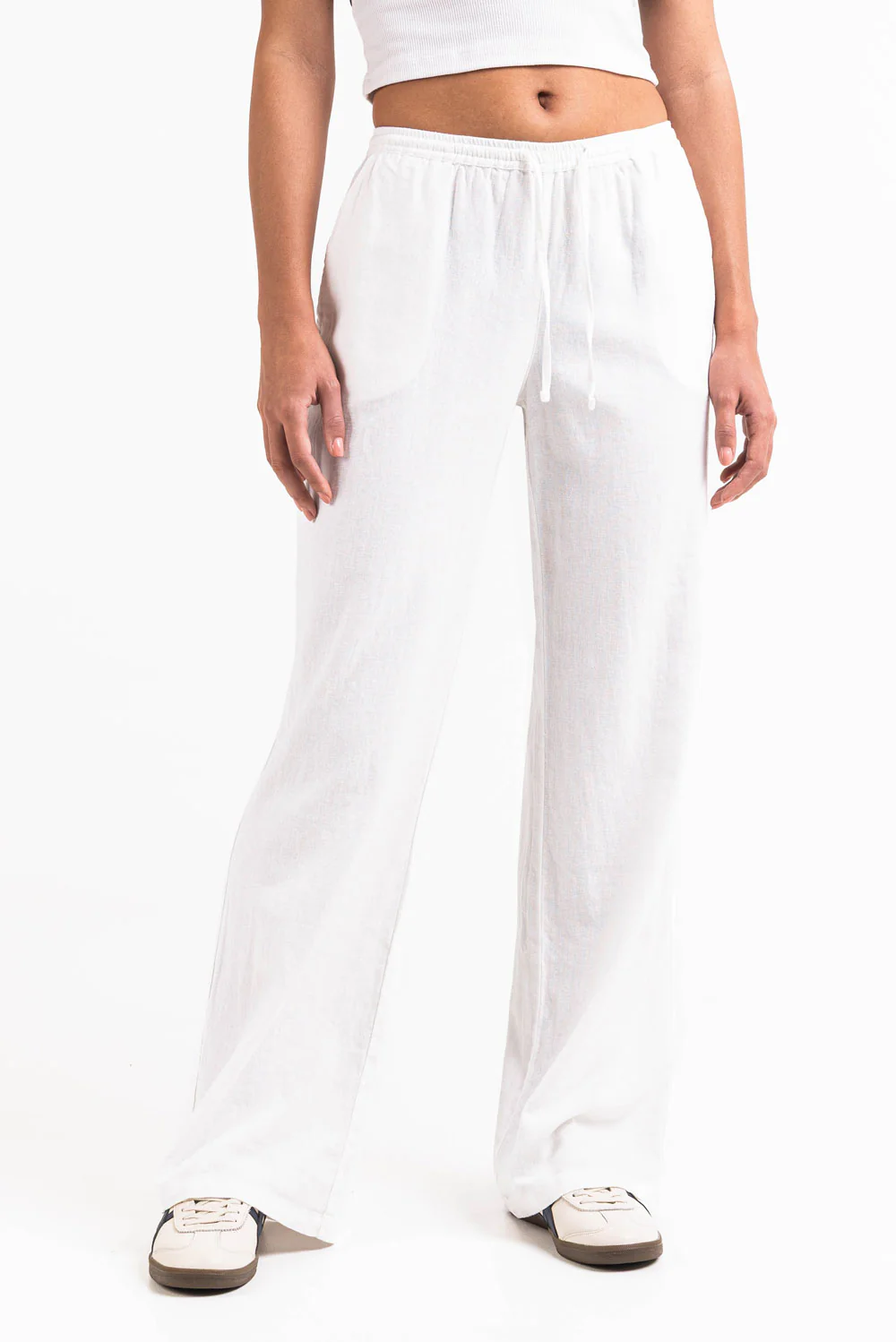 Mila 01Mid Raka Linnebyxor - White - Image 4
