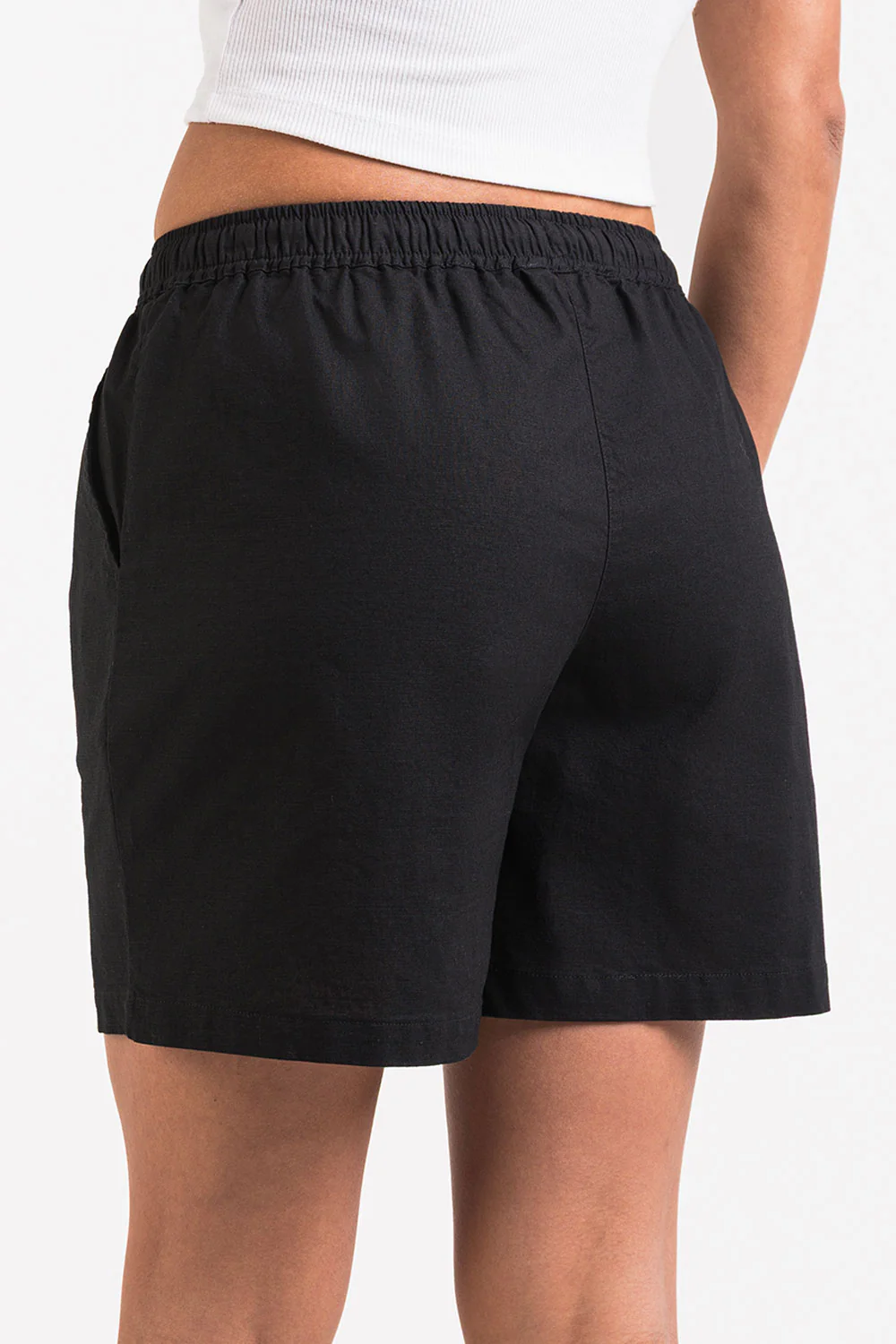 Mila 02Mid 17cm Linneshorts - Black - Image 5
