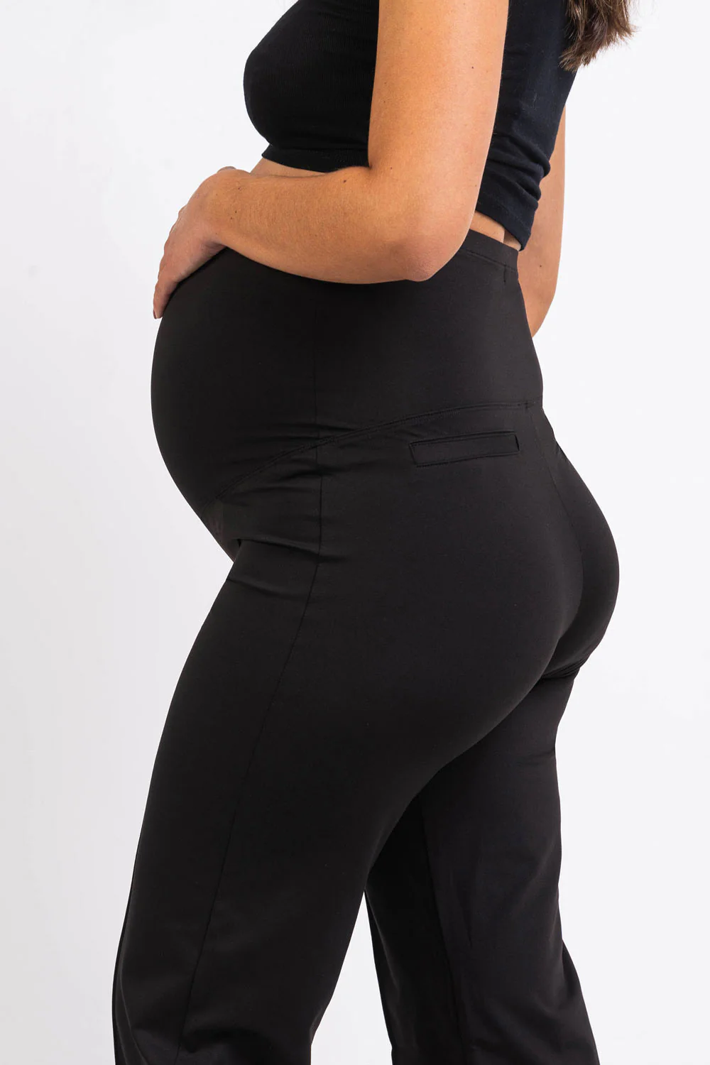 Pixie 02 ActiveFlex Raka Gravidbyxor - Black - Image 4