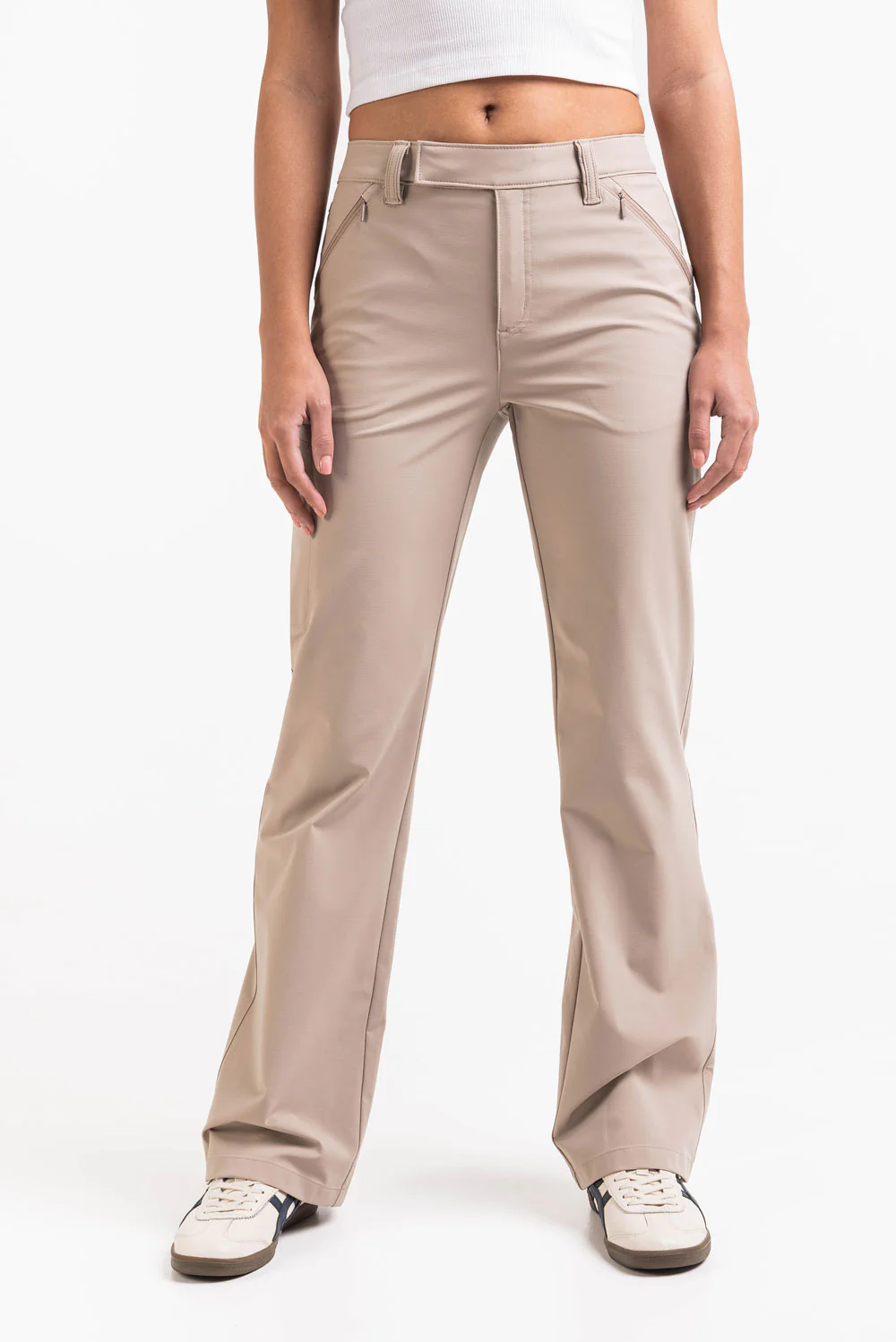 Sierra 01Mid GoUrban Bootcut Byxor - Beige - Image 4